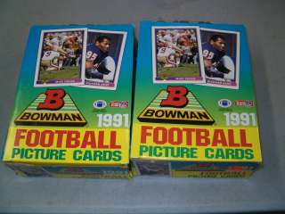 Lot of (2) 1991 Bowman Football Unopened Wax Boxes  
