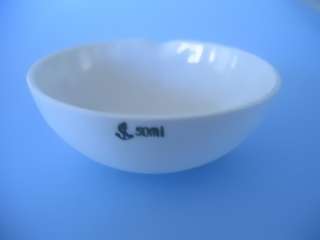 Presented here is a 50 mL porcelain evaporation dish.