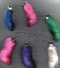   Real Rabbit Foot Key Chains Cat Toys hang from Auto Hand Bag Jeans