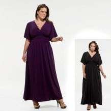 Kiyonna Clothing Womens Plus Size Grecian Maxi Dress  