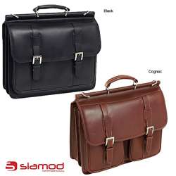 Siamod Signorini Leather Double Compartment Laptop Case   