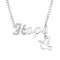 Silver 1/10ct TDW Diamond Expression Hope Necklace (H I, I2 I3 