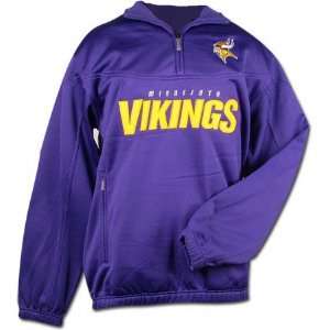  Minnesota Vikings 1/4 Zip Coaches Pullover Fleece Jacket 