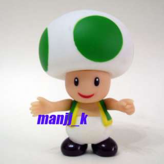NEW Nintendo Super Mario Figure 9cm Green Toad x 1pcs