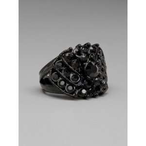  GUESS Online Exclusive   Black Crystal Ring   , BLACK (8 