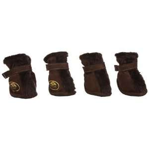 Pet Life Ultra Fur Protective Boots   Set of 4   Brown 