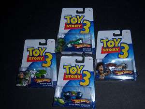 Disney Toy Story 3 Buzz Woody Rex Alien Hot Wheels Cars  