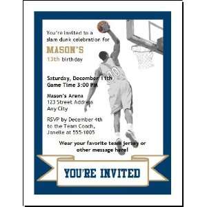   Wizards Colored Dunk Birthday Party Invitation 