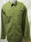 Faconnable Mens Long Sleeve Shirt Green Plaid Made/USA 