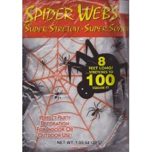 Spider Webs Super Stretch Super Scary 8 Feet Long Stretches to 100 