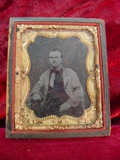 Antique 1800s DAGUERREOTYPE PHOTO Southern Gentleman PORTRAIT Image 