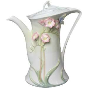 Pink Freesia Porcelain Coffee Pot 