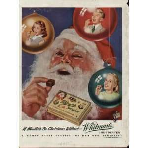 It wouldnt be Christmas Without   Whitmans Chocolates  1947 