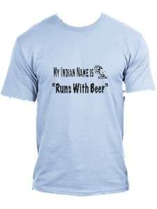 New Runs with Beer Funny T shirt All Colors and Sizes  