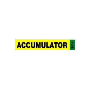   ACCUMULATOR LOW   IIAR Component Markers   4 x 24