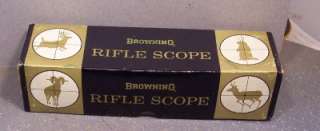  BROWNING .22 RIFLE SCOPE 4 X 3/4 MODEL 12711 MINT IN BOX, NEVER USED