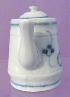 Antique Miniature Child Doll Size Blue Onion Style Porcelain Germany 