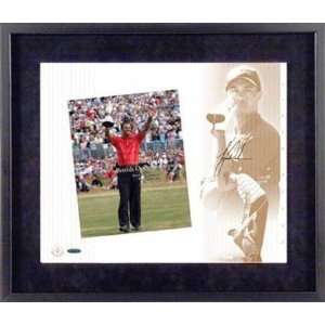 Tiger Woods  2006 British Open  Framed Autographed Perspective Piece 