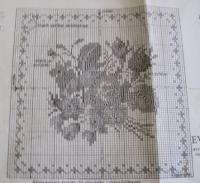 Vintage Eva Rosenstand Cross Stitch Kit Flowers Bouquet W/ Floss 15cm 