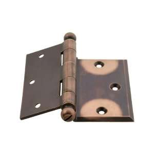  Half Mortise Door Hinge With Beveled Surface Leaf in Oxidized Copper