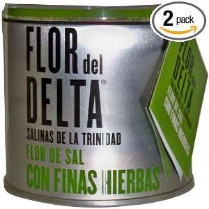 Flor del Delta Natural Sea Salt with Fine Herbs, 5.29 Ounce (Pack of 2 