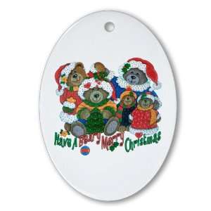   Ornament (Oval) Have A Beary Merry Christmas Bears 
