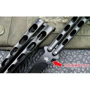  Black Color Metal Practice Balisong Butterfly Knife Trainer 