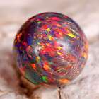 Fabulous Fiery Colors ~ Electrified RED Fire OPAL (MM) 6mm Round BEAD