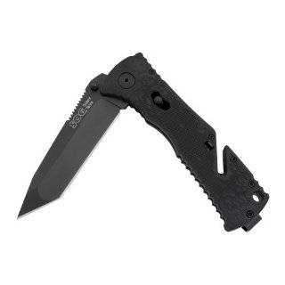 SOG Specialty Knives & Tools TF 7 Trident Tanto, Black TiNi