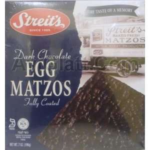 Streits Dark Chocolate Egg Matzos Fully Coated 7 oz  