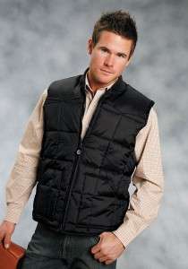 new with tags roper men s rangegear quilted down vest black or khaki 
