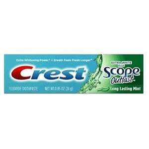 Crest Extra White Plus Scope Outlast Toothpaste Long Lasting Mint 