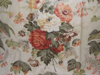Duralee, Vintage Large Floral, Multi, Fabric Remnant  