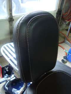 Indian Motorcycle / Black Leather Back Rest Pad  