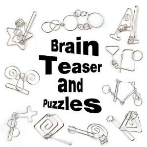  Brain Teaser and Puzzles Mental Puzzle Set, 10 Pieces 