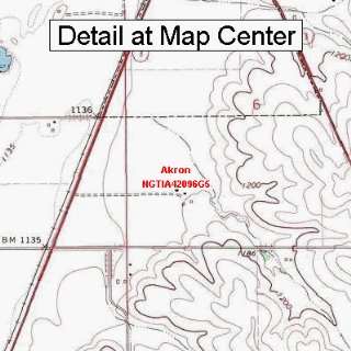  USGS Topographic Quadrangle Map   Akron, Iowa (Folded 