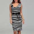 Just Taylor Womens Black and White Dress