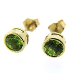  1.81 CT Peridot Earrings   14kt Yellow Gold Jewelry