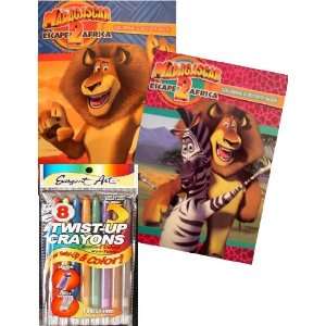  Madagascar 2 Escape 2 Africa Coloring Book Set with Twist 