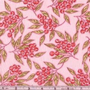  45 Wide Belle Fleur Berries Pink Fabric By The Yard 