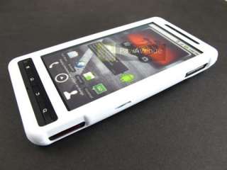 WHITE Rubberized Hard Case Cover Motorola Droid X X2 2  