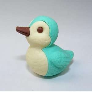 Duck Water Bird Japanese Erasers. 2 Pack. Teal Green Baby