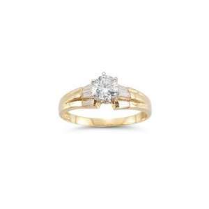  0.58 Cts Diamond Ring in 14K Yellow Gold 4.0 Jewelry