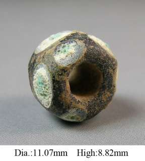   Rare Warring States 480 220B.C. Chinese dragonfly eyes glass bead