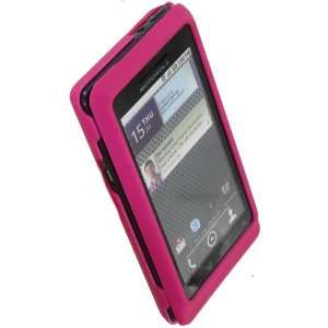  Motorola Droid 2 Soft Touch Snap on Case (Hot Pink) Electronics