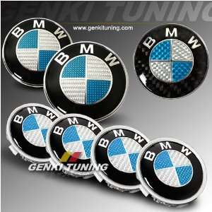 BMW E65 66 02 up 7 Series Hood Trunk Roundel Steering wheel Emblem 