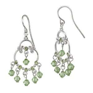   Green Crystallized Swarovski Elements Chandelier Earrings Jewelry