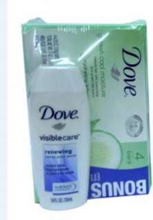 Dove Go Fresh Cool Moisture Beauty Bar 4.25oz + 2 Visible Care Body 