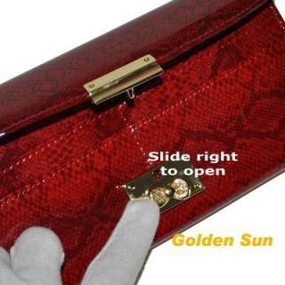 Classic Fashion Fancy Red Genuine Leather Wallet WOP58  