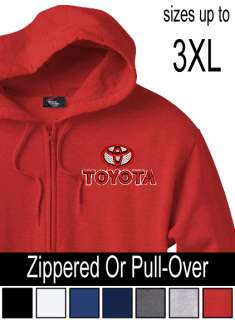 TOYOTA Unisex HOODIE Zip/Pull Over Hoody 7 Colors/Sizes Carolla Tundra 